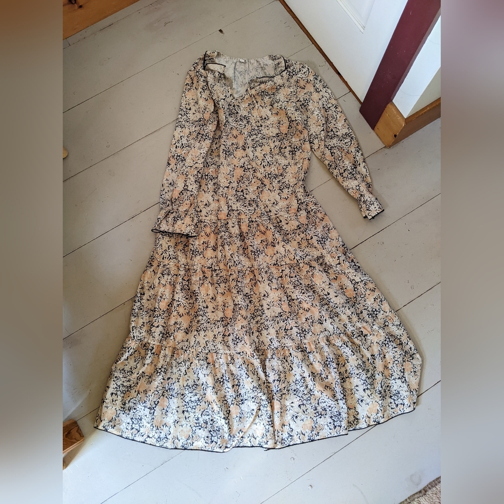 Floral Long Sleeve Maxi Dress